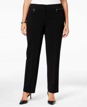 Nine West Plus Size Zip-pocket Trousers