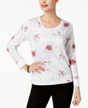 Style & Co Printed Embellished Sweatshirt, Created For Macy's