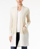 Inc International Concepts Open-front Colorblocked Cardigan, Only At Macy's
