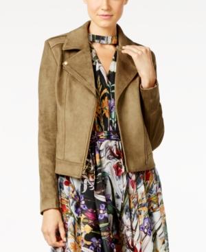 Catherine Malandrino Freddie Faux-suede Moto Jacket