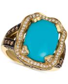 Le Vian Chocolatier Turquoise (6-3/4 Ct. T.w.) And Diamond (1-1/3 Ct. T.w.) Ring In 14k Gold