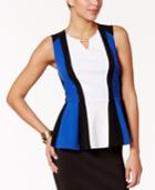 Thalia Sodi Colorblocked Peplum Top, Only At Macy's