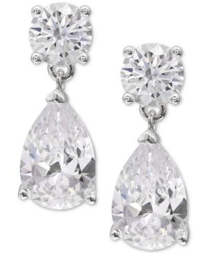 Giani Bernini Cubic Zirconia Pear Drop Earrings In Sterling Silver, Created For Macy's