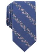 Bar Iii Men's Aaron Floral Stripe Skinny Tie, Created For Macy's