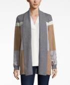 Charter Club Petite Cashmere Colorblocked Cardigan, Only At Macy's