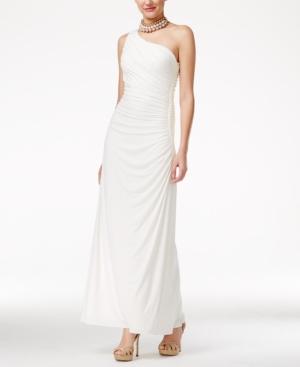 Speechless Juniors' Embellished Ruched Gown