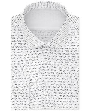 Calvin Klein X Men's Extra-slim Fit Thermal Stretch Performance Logo Print Dress Shirt