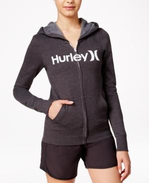 Hurley Juniors' One & Only Zipper-front Logo Hoodie