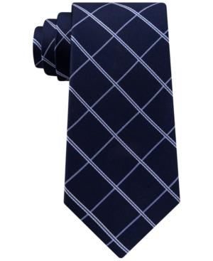 Club Room Men's Grid Silk Tie, Created For Macy's