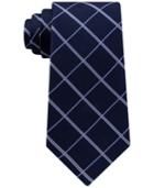 Club Room Men's Grid Silk Tie, Created For Macy's