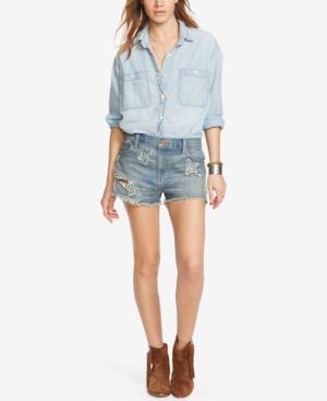 Denim & Supply Ralph Lauren Embroidered Boyfriend Shorts