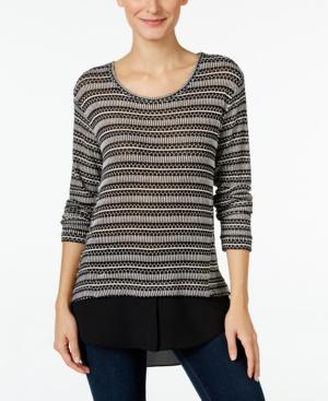 Vince Camuto Slub Printed Top