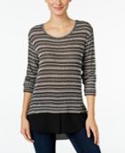 Vince Camuto Slub Printed Top