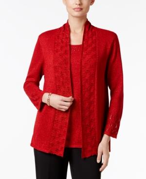 Alfred Dunner Petite 'tis The Season Layered-look Sweater