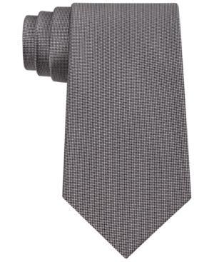 Calvin Klein Silver Spun Solid Slim Tie