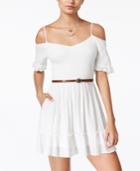 American Rag Cold-shoulder Fit & Flare Dress, Created For Macy's