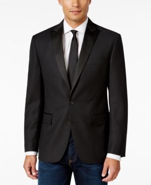 Ryan Seacrest Distinction Men's Slim-fit Black Textured Geo Evening Jacket, Only At Macy's