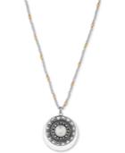 Lucky Brand Two-tone Star Disc Pendant Necklace