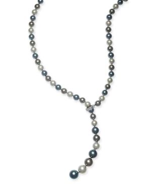 Charter Club Silver-tone Crystal & Imitation Pearl 36 Strand Necklace, Created For Macy's