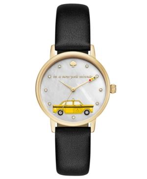 Kate Spade New York Women's Metro Black Leather Strap Watch 34mm