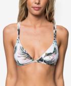 O'neill Palm-print Strappy-back Triangle Bikini Top Women's Swimsuit
