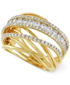 Couture By Effy Diamond Crossover Ring (1-3/8 Ct. T.w.) In 18k Gold