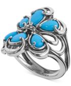 Carolyn Pollack Turquoise Statement Ring (2-1/5 Ct. T.w.) In Sterling Silver