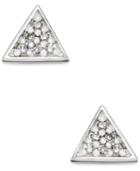 Thomas Sabo Diamond Accent Triangle Stud Earrings In Sterling Silver