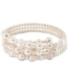 Pearl Lace By Effy Cultured Freshwater Pearl (5-1/2, 7-1/2, 10, 12mm) Coil Choker Necklace
