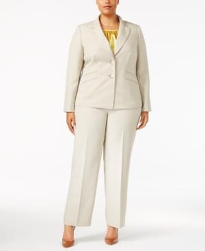 Le Suit Plus Size Two-button Pantsuit & Camisole