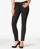 Maison Jules Coated Skinny Jeans, Deep Black Wash, Only At Macy's