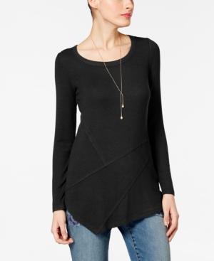Inc International Concepts Ribbed Asymmetrical Tunic, Only At Macy's