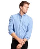 Izod Big And Tall Shirt, Long-sleeve Essential Mini Checked Shirt