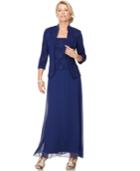 Alex Evenings Sparkled Jacquard Gown And Jacket