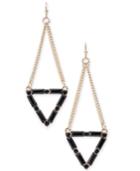 Thalia Sodi Gold-tone Stone Triangle Drop Earrings, Created For Macy's