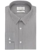 Calvin Klein Platinum Slim-fit Granite Dobby Stripe Dress Shirt