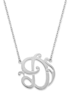 Giani Bernini Sterling Silver Necklace, D Initial Pendant Necklace