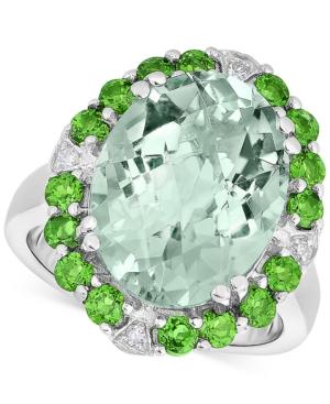 Multi-gemstone (9 Ct. T.w.) & Diamond Accent Statement Ring In Sterling Silver