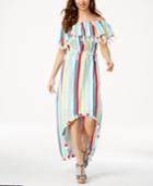 Xoxo Juniors' Striped Tassel-trimmed High-low Maxi Dress