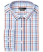 Bar Iii Men's Slim-fit Rust Multi Color Check Dress Shirt, Only At Macy's