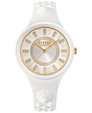 Versus By Versace Women's Fire Island White Silicone Strap Watch 39mm Soq040015