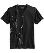 Guess Men's Sliced Type Graphic-print V-neck T-shirt