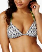 Hula Honey Sand Trap Printed Push-up Halter Bikini Top Women's Swimsuit