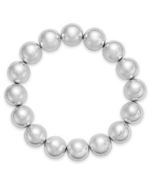 Charter Club Silver-tone Ball Bead Stretch Bracelet