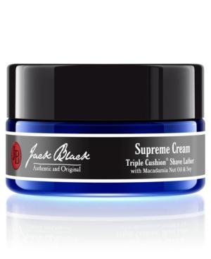 Jack Black Supreme Cream Triple Cushion Shave Lather With Macadamia Nut Oil & Soy, 8 Oz