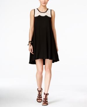 Karen Kane Sleeveless Lace-yoke Shift Dress