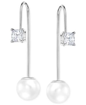 Swarovski Imitation Crystal Pearl Linear Drop Earrings