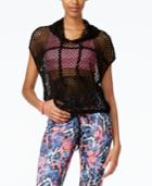 Material Girl Active Juniors' Short-sleeve Mesh Hoodie, Only At Macy's