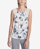 Calvin Klein Faux-suede-trim Top