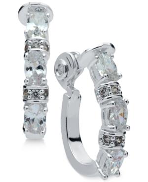 Anne Klein Crystal Clip-on Hoop Earrings